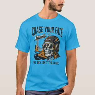 Camiseta Perseguir o Destino Piloto Aviação Motivação Legad