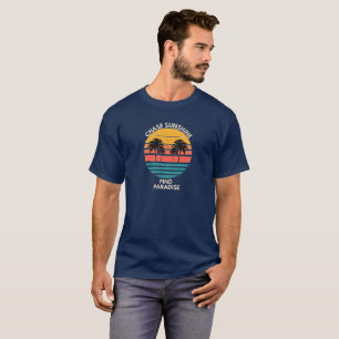 Camiseta Perseguir o Sol Encontrar o Paraíso Pôr do Sol Vin