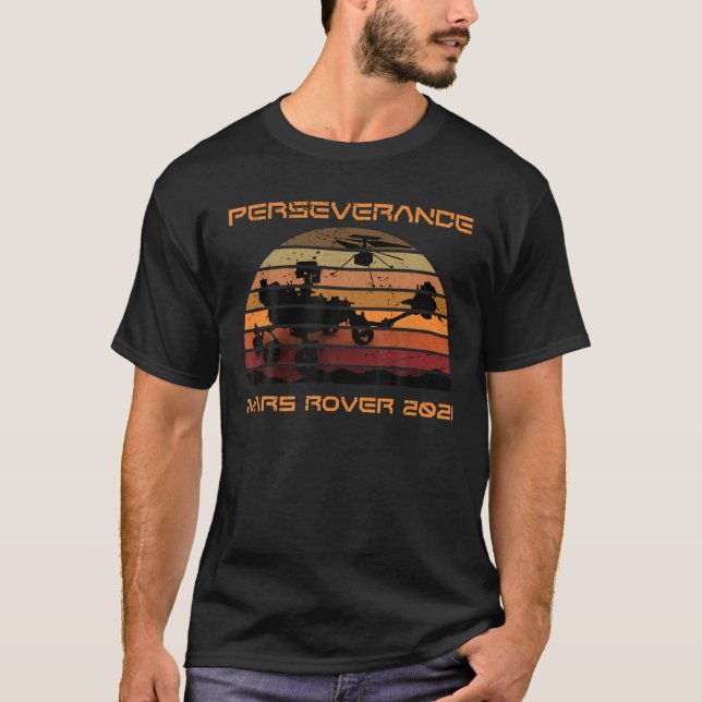 Camiseta Perseverança Mars Rover 2021 Ingenuity Retro Vinta (Frente)
