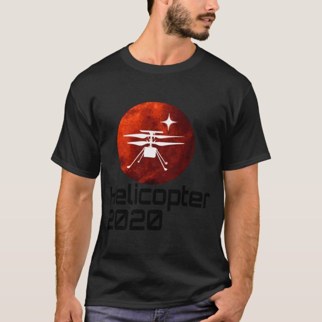Camiseta Perseverança Mars Rover Helicopter Ingenuity Landi (Frente)
