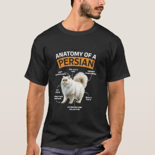 Camiseta Pérsia Gata ANATOMIA DE UMA Pérsia Gata PérsICA