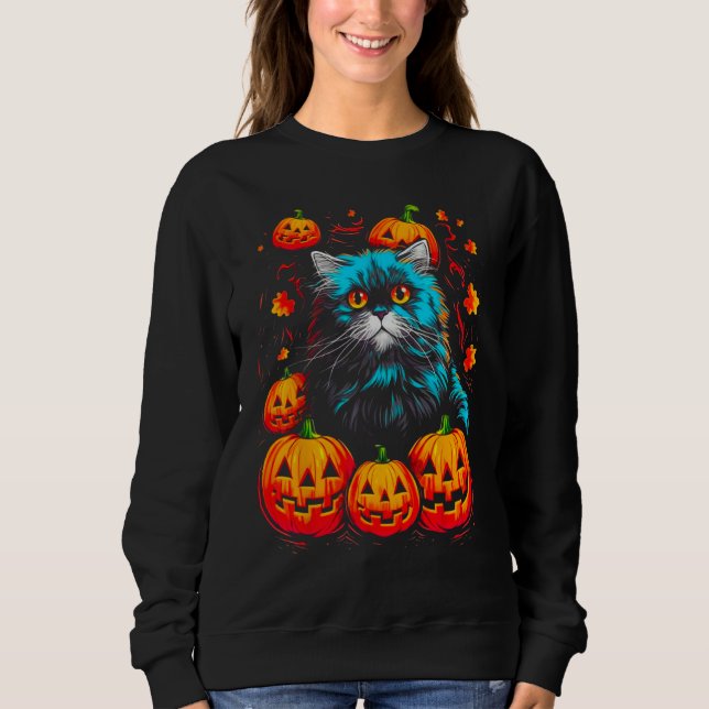 Camiseta Persian Cat Halloween (Frente)