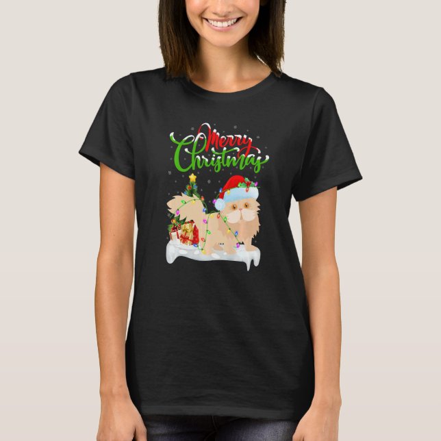 Camiseta Persian Cat  Xmas Decorations Persian Cat Christma (Frente)