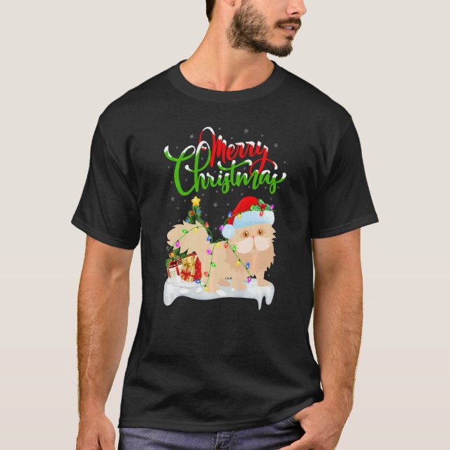 Camiseta Persian Cat  Xmas Decorations Persian Cat Christma (Frente)