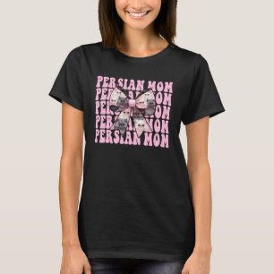 Camiseta Persian Mamãe Mãe Gato Persa Dia das Mães Rosa Coq
