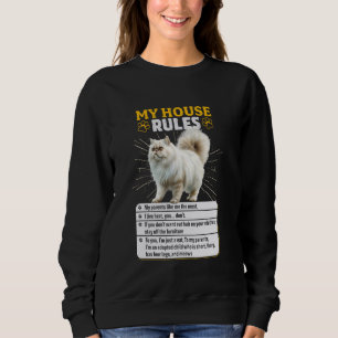 Camiseta Pérsico Gata MINHA CASA REGRA Gatos Pérsicos Engra