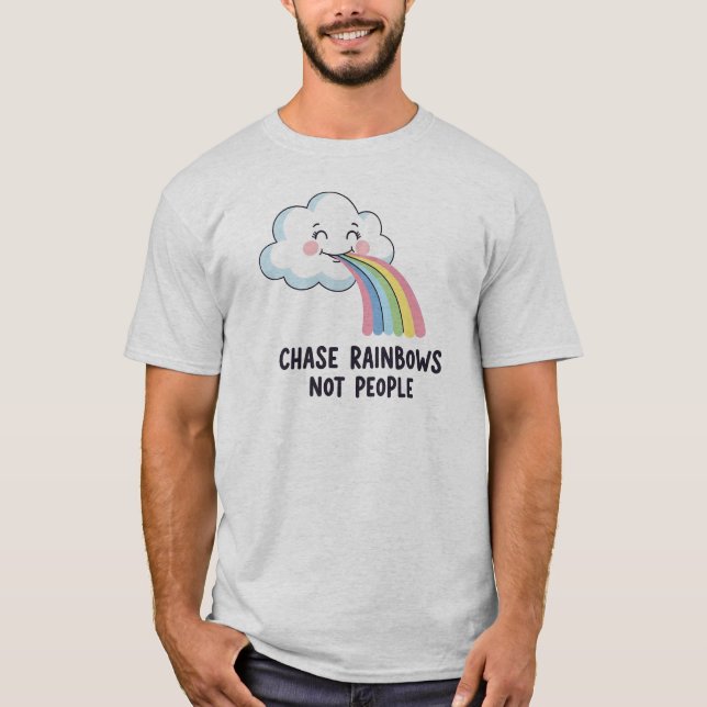 Camiseta Persiga Arco-íris, Não Pessoas – Citação Caprichos (Frente)
