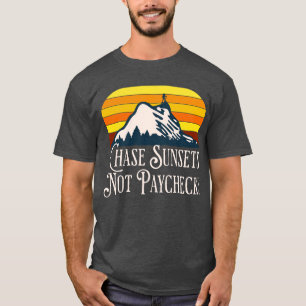 Camiseta Persiga pores do sol não folhas de pagame