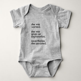 Camiseta persistiu bodysuit do bebê