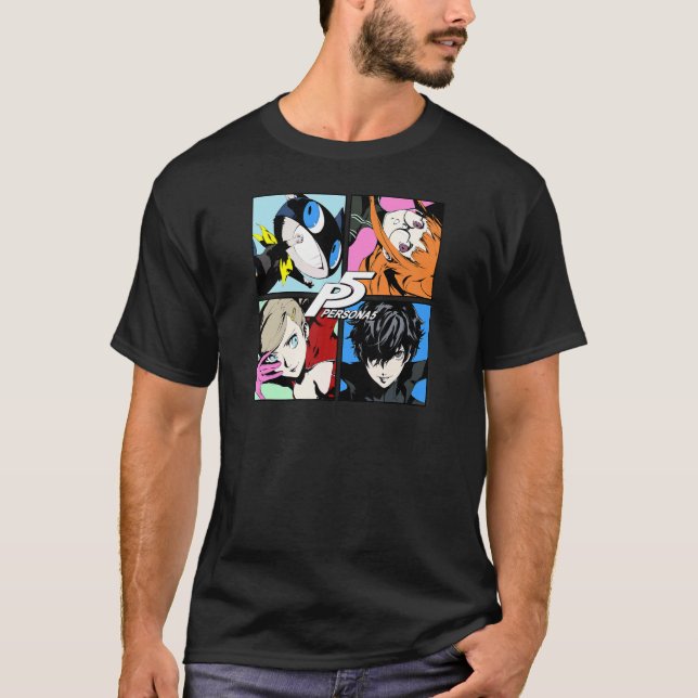 Camiseta Persona 5 Character Pop Art (Frente)