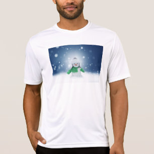 Camiseta Personagem adorável de boneco de neve de Natal do 