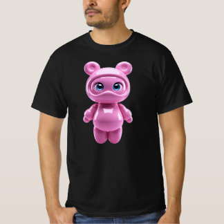 Camiseta Personagem Alienígena Fofo Rosa Kawaii Criatura Fl