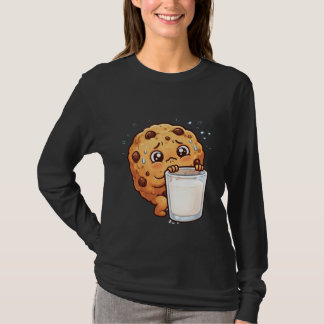 Camiseta Personagem ansioso de biscoito com gotas de chocol