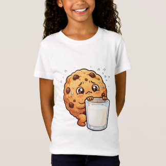 Camiseta Personagem ansioso de biscoito com gotas de chocol