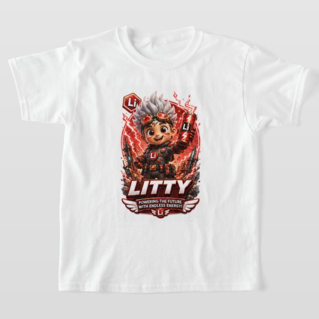 Camiseta  Personagem ATOMIVRA de Lítio  (Postura )