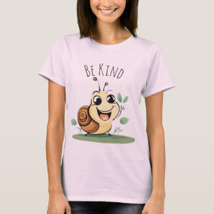 Camiseta Personagem Caracol Sorridente Divertido Seja genti