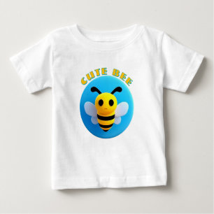 Camiseta Personagem de Abelha de Desenho Animado 3D Fofo