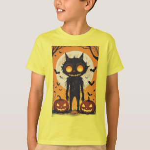 Camiseta Personagem de Abóbora de Halloween com Jack O Lant