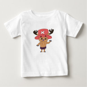 Camiseta Personagem de Anime Fofa de Rena com Remédio Verme