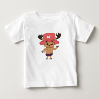 Camiseta Personagem de Anime Fofa de Rena com Remédio Verme