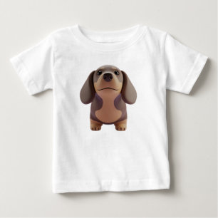 Camiseta Personagem de cachorrinho dachshund de desenho ani