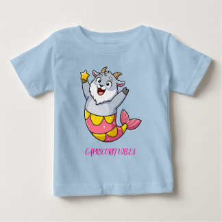 Camiseta Personagem de Capricórnio Bode Sereia Zodíaco Fofo