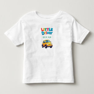 Camiseta Personagem de Carro Amigável para Crianças Diverti