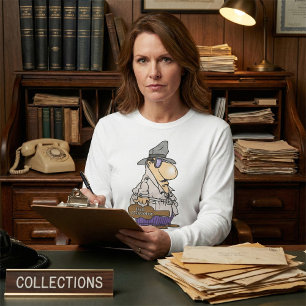 Camiseta Personagem de Cobrador de Contas Humorístico