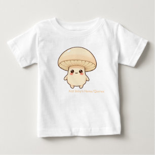 Camiseta Personagem de Cogumelo Kawaii Fofo