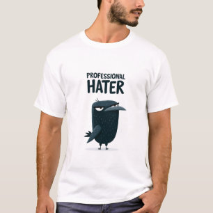 Camiseta Personagem de Corvo Engraçado e Mal-Humorado Profi