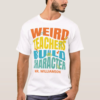 Camiseta Personagem de Criação de Professores Estranhos