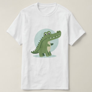 Camiseta Personagem de crocodilo fofo