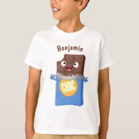 Personagem de desenho animado bar doce de chocolat