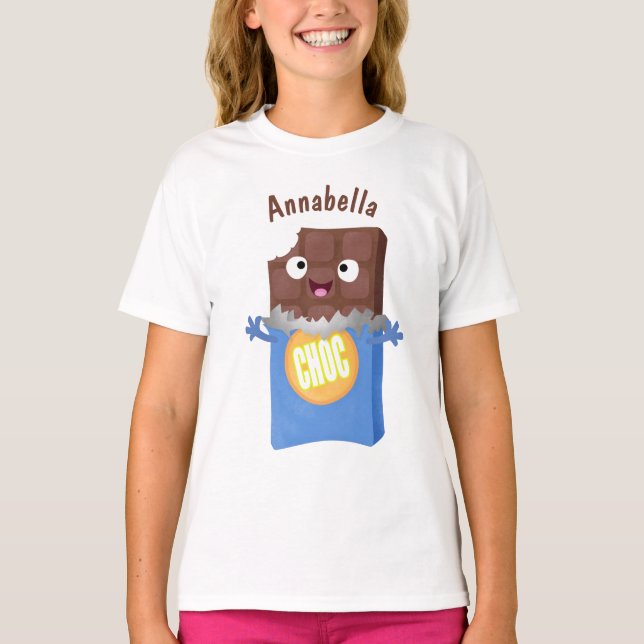 Camiseta Personagem de desenho animado bar doce de chocolat (Frente)