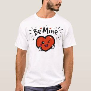 Camiseta Personagem de desenho animado cardíaco bonito com