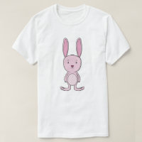 Personagem de desenho animado coelho rosa pastel