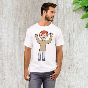 Camiseta Personagem de Desenho Animado com Olhos Saltando F