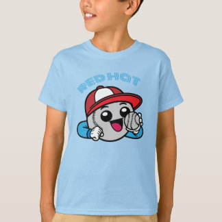 Camiseta personagem de desenho animado de beisebol
