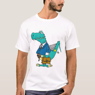 Camiseta personagem de desenho animado de dinossauro engra