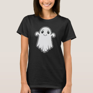 Camiseta Personagem de desenho animado de fantasma adorável