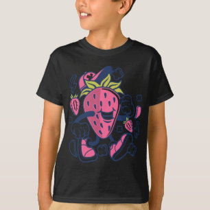 Camiseta Personagem de desenho animado de Fruta de Morango 