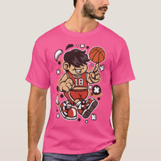 Camiseta Personagem de desenho animado De Jogador De Basque