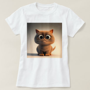 Camiseta personagem de desenho animado de um gato fofo