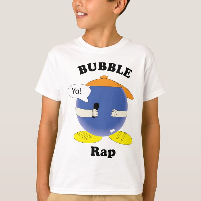 Camiseta Personagem de Desenho Animado Fofo com Microfone e (Frente)