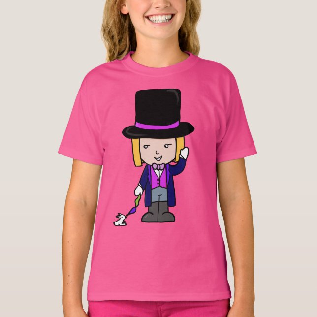 Camiseta Personagem de desenho animado mágico (Frente)