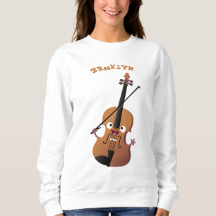 Camiseta Personagem de desenho animado musical de violino e
