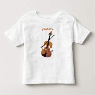 Camiseta Personagem de desenho animado musical de violino e