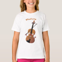 Personagem de desenho animado musical de violino e