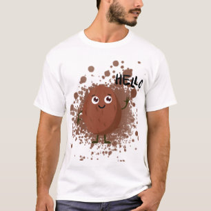 Camiseta Personagem de Desenho Animado Nozes Hello Fofo