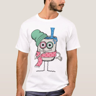Camiseta Personagem de Desenho da Marca de Leite Hipster co